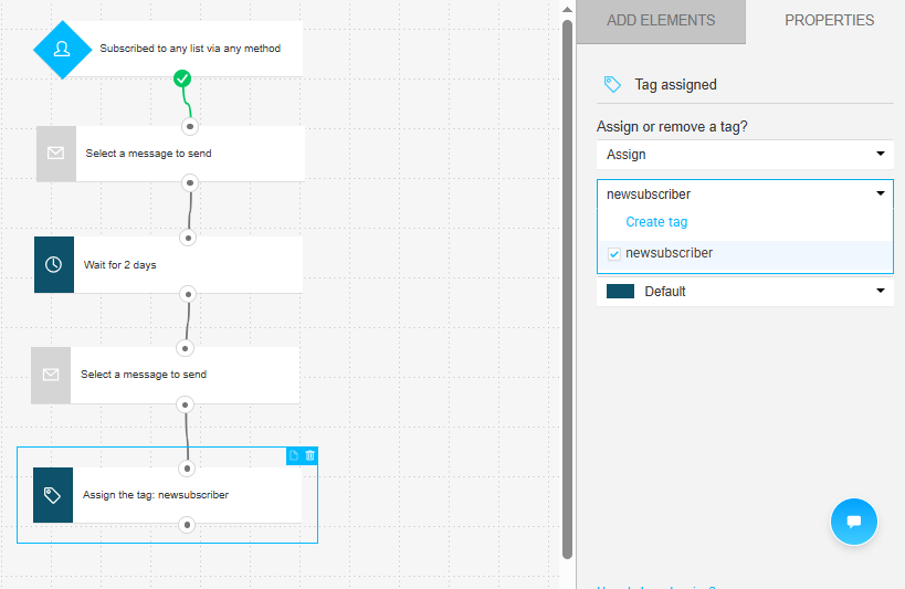 GetResponse tagging system showing how to assign tags to subscribers for segmentation and sequence tracking